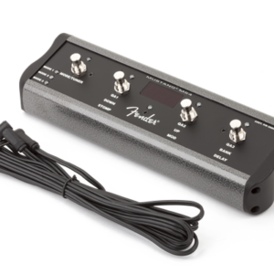 Fender 4-Button Footswitch: Mustang™ Series Amplifiers, Preset Up/Down, Effects On/Off, or Tap Tempo, With 1/4" Jack