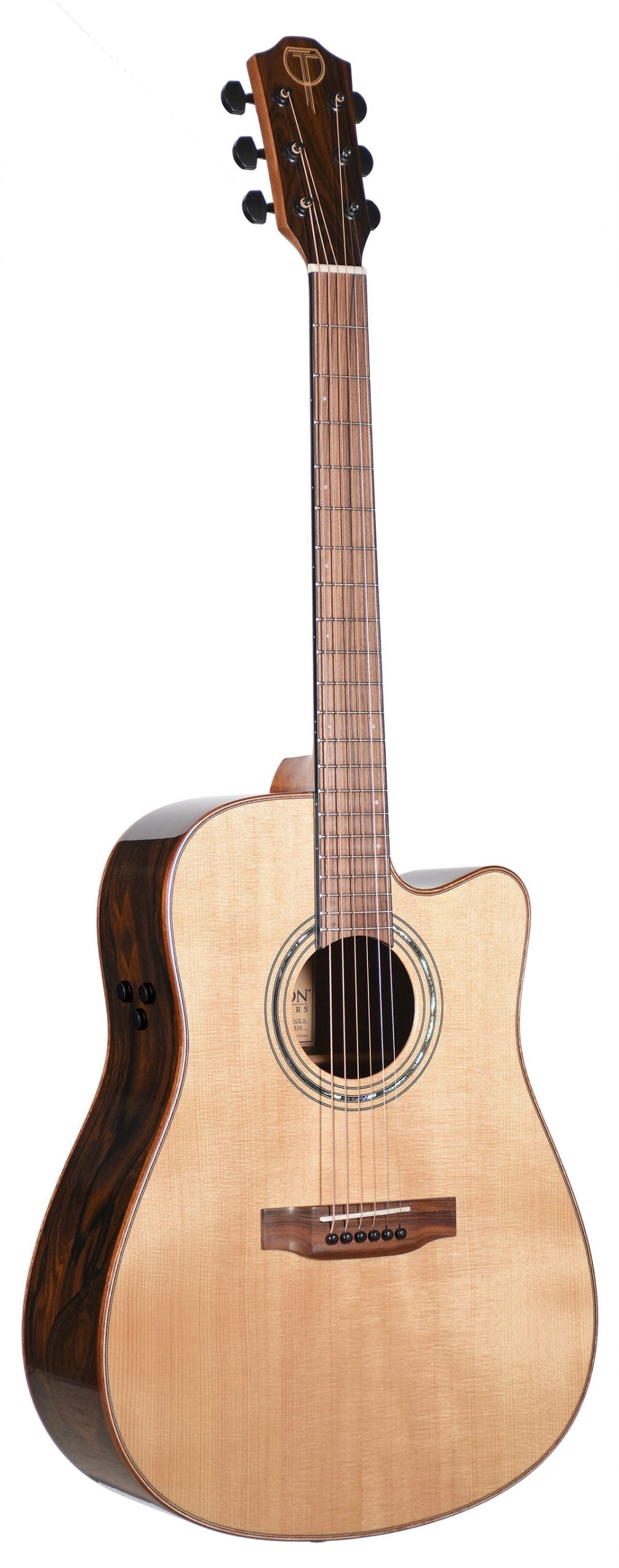 Teton STS160ZICENT Dreadnought Acoustic Guitar - Solid Spruce Top - Ziricote Back & Sides