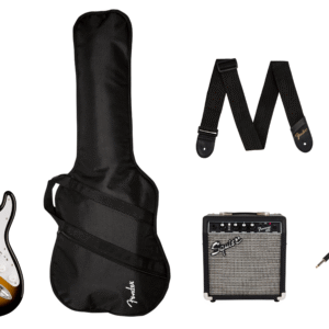 Squier Sonic Stratocaster Pack With Padded Gig Bag, Amp and Accessories - 2-Color Sunburst