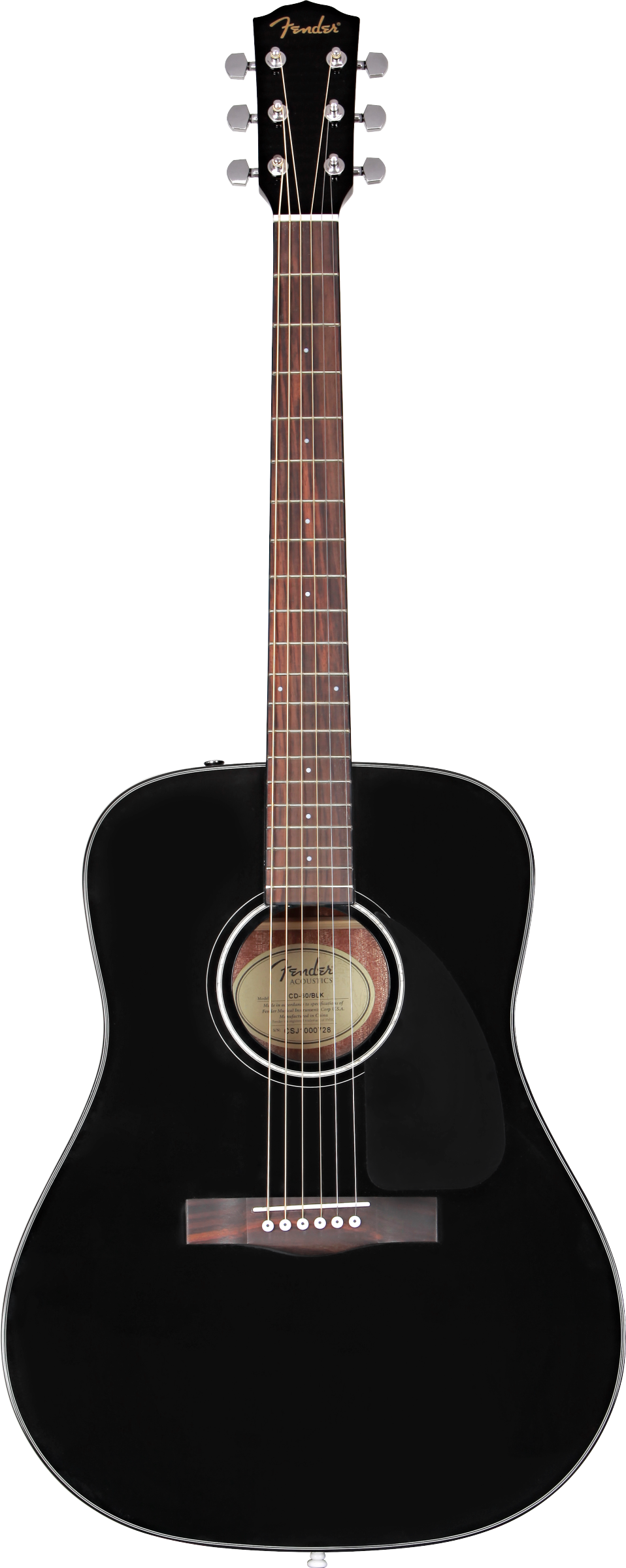 Fender CD-60 Dreadnaught V3 With Case - Black