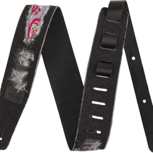 Fender x Wrangler Ripped Paisley Denim Straps, Black