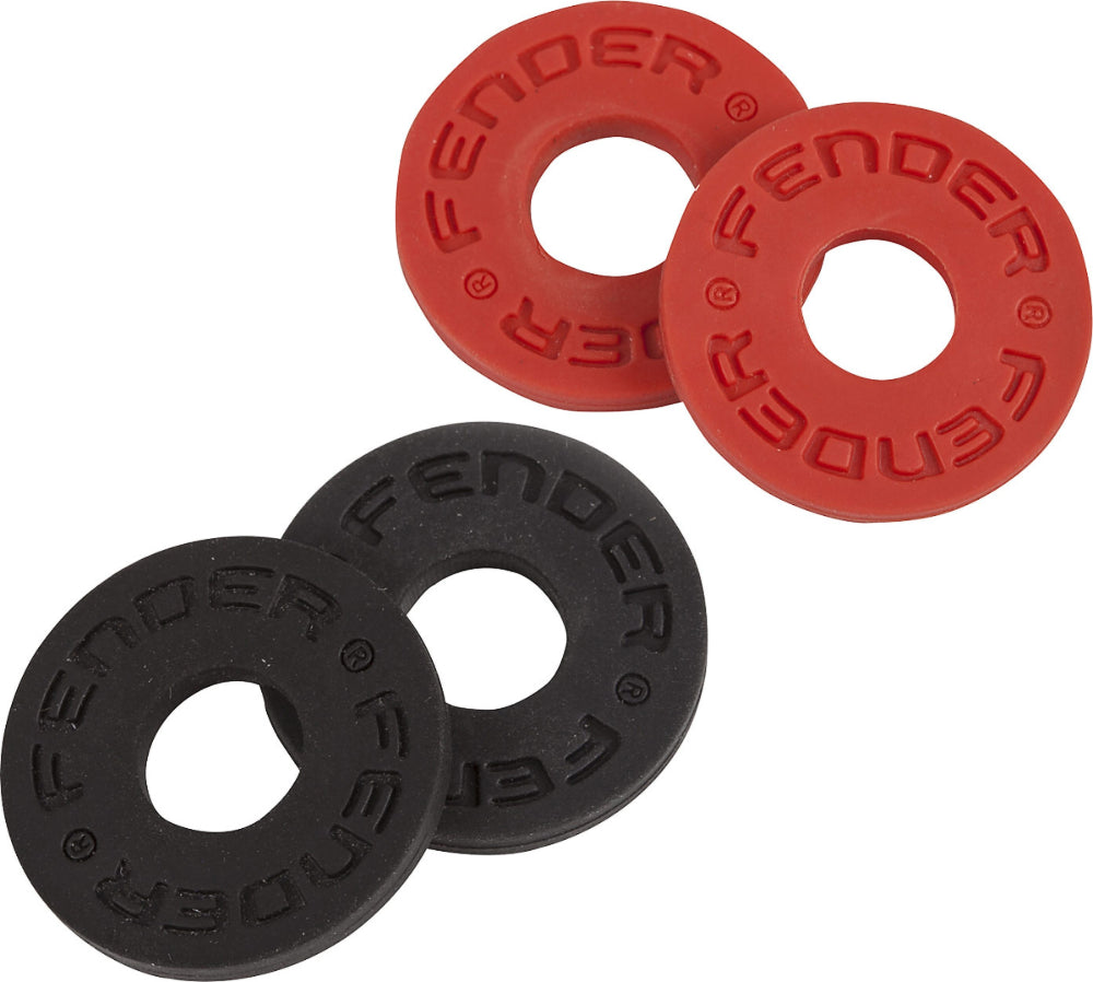 Fender Strap Blocks 4- pack, Black (2) and Red (2)