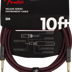 Fender Limited Edition Deluxe Series Tweed Instrument Cable - Oxblood - 10FT