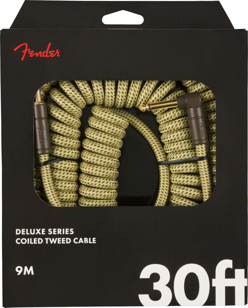 Fender Deluxe Series Tweed Coil Instrument Cable - Tweed - 30FT