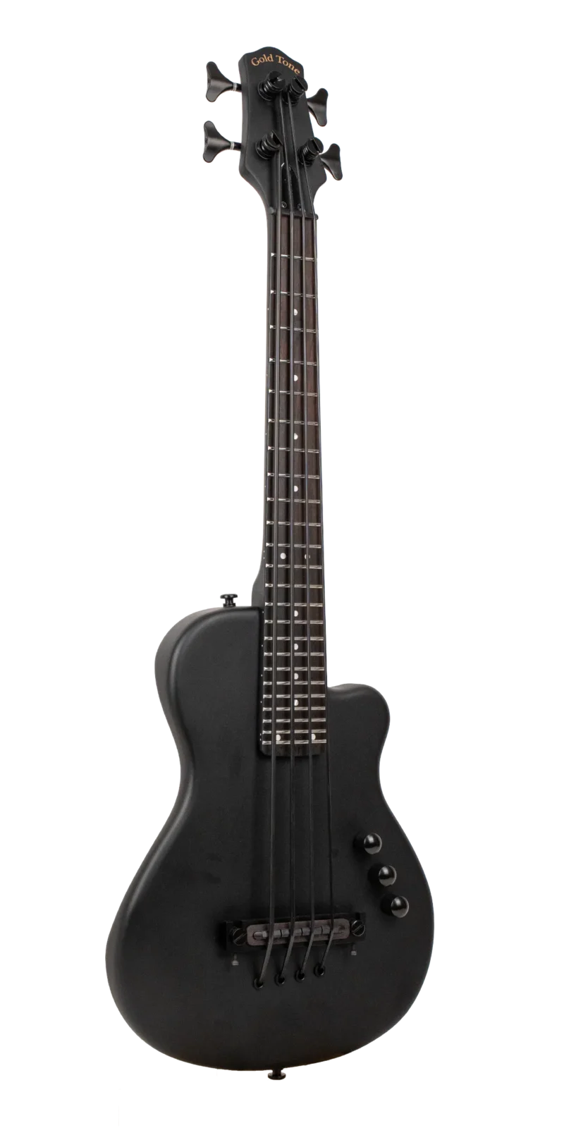 ME-Bass: 23-Inch Scale Fretless Matte Black Electric MicroBass with Gig Bag