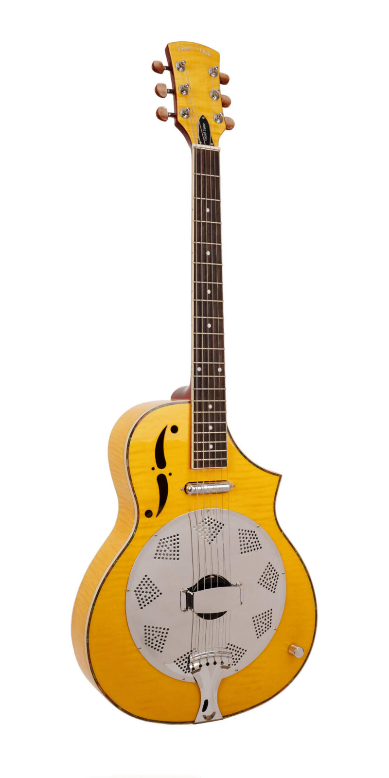 Mojo: Round-neck Resonator Guitar with Pickup and Case
