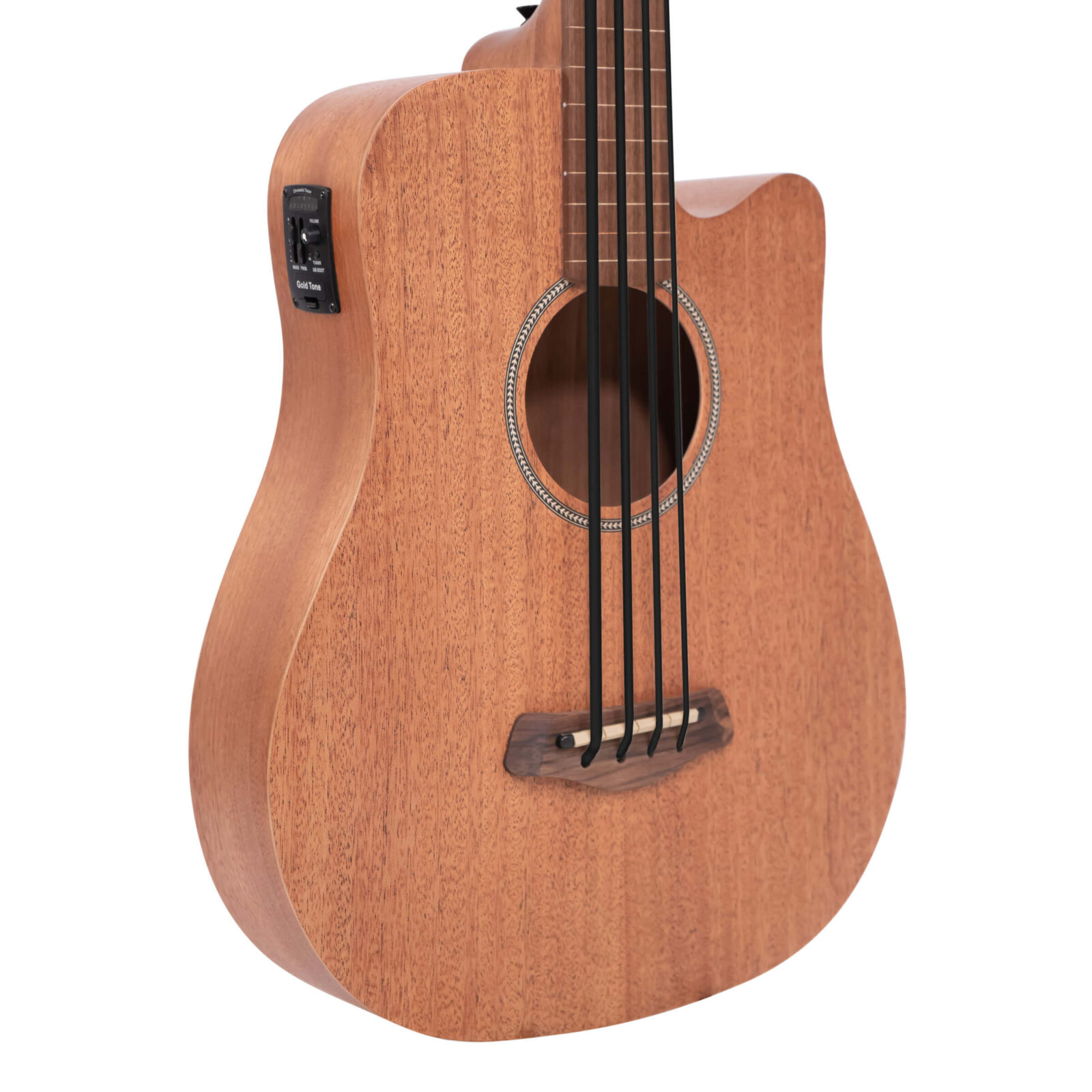 M-Bass25FL 25-Inch Scale Fretless Acoustic-Electric MicroBass with Gig Bag - Image 2