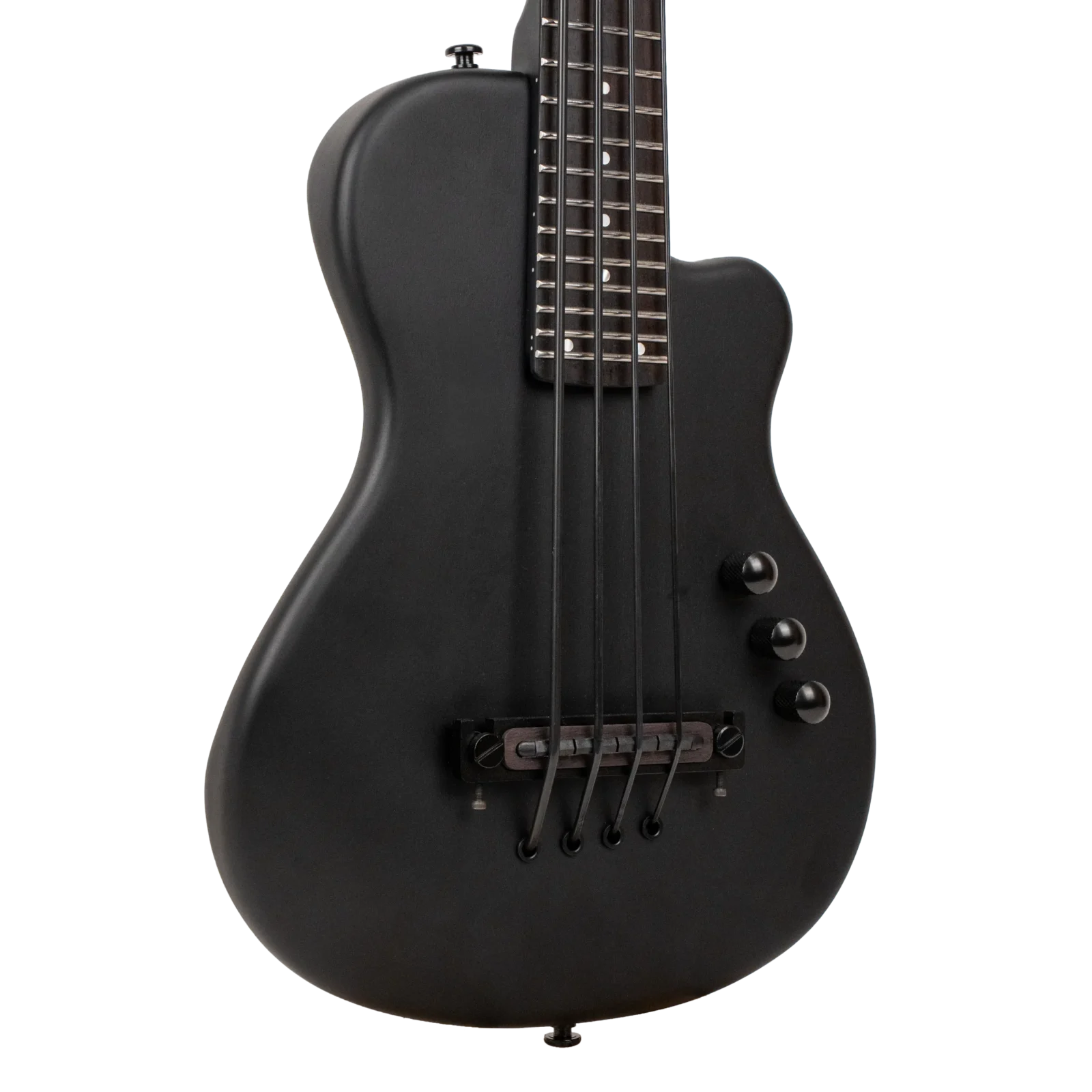 ME-Bass: 23-Inch Scale Matte Black Electric MicroBass with Gig Bag - Image 2