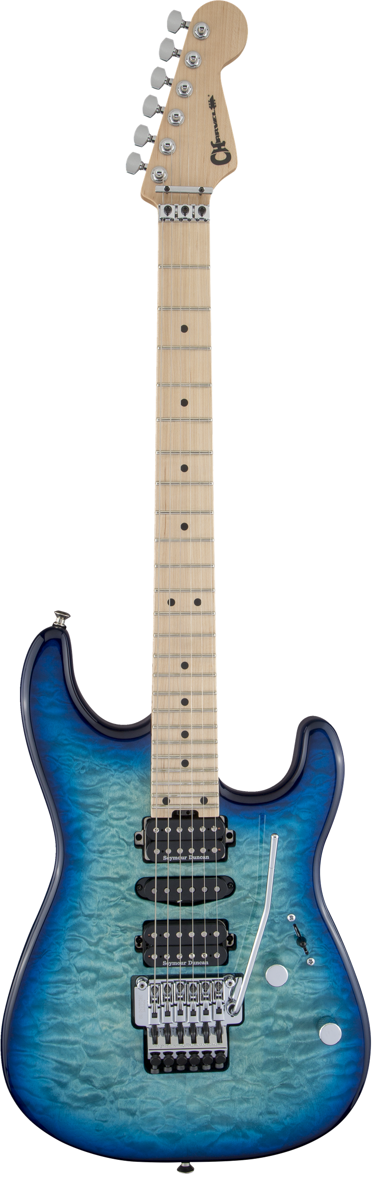 Charvel MJ San Dimas® Style 1 HSH FR M QM - Caribbean Burst