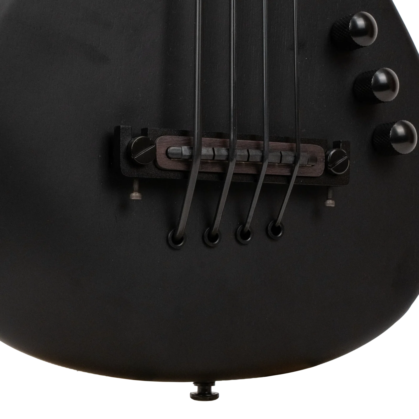 ME-Bass: 23-Inch Scale Fretless Matte Black Electric MicroBass with Gig Bag - Image 3