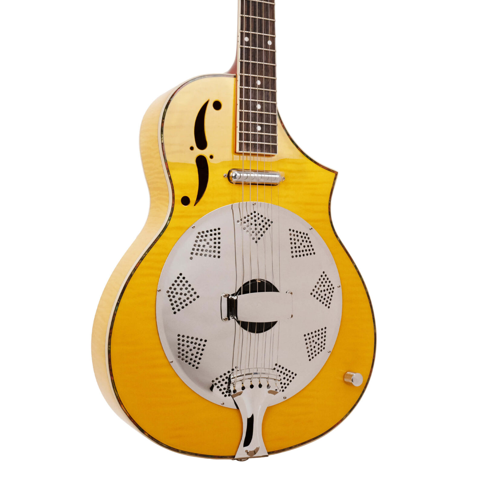 Mojo: Round-neck Resonator Guitar with Pickup and Case - Image 3