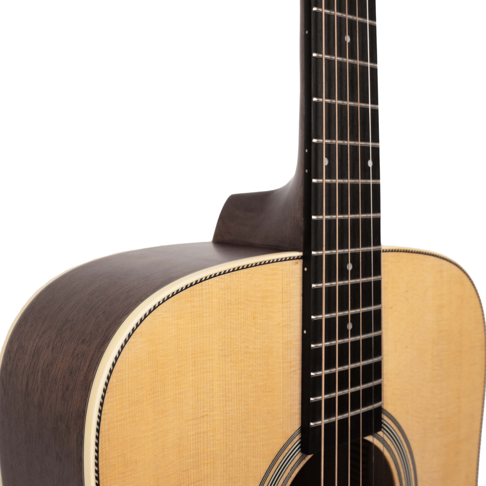 The Dread: Acoustic-Electric All Solid Wood Guitar with Bag - Satin Natural - Image 4