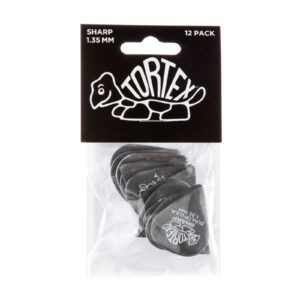 Dunlop Tortex® Sharp Picks - 1.35mm - Bag Of 12 Picks
