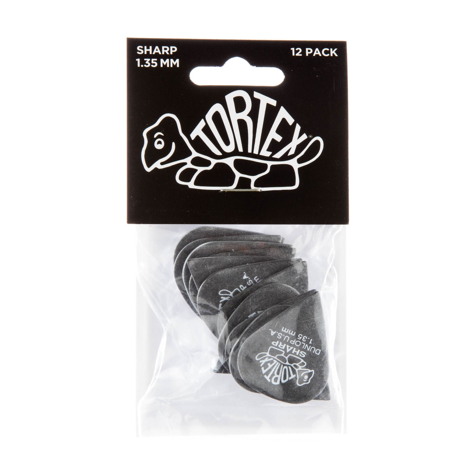 Dunlop Tortex® Sharp Picks - 1.35mm - Bag Of 12 Picks