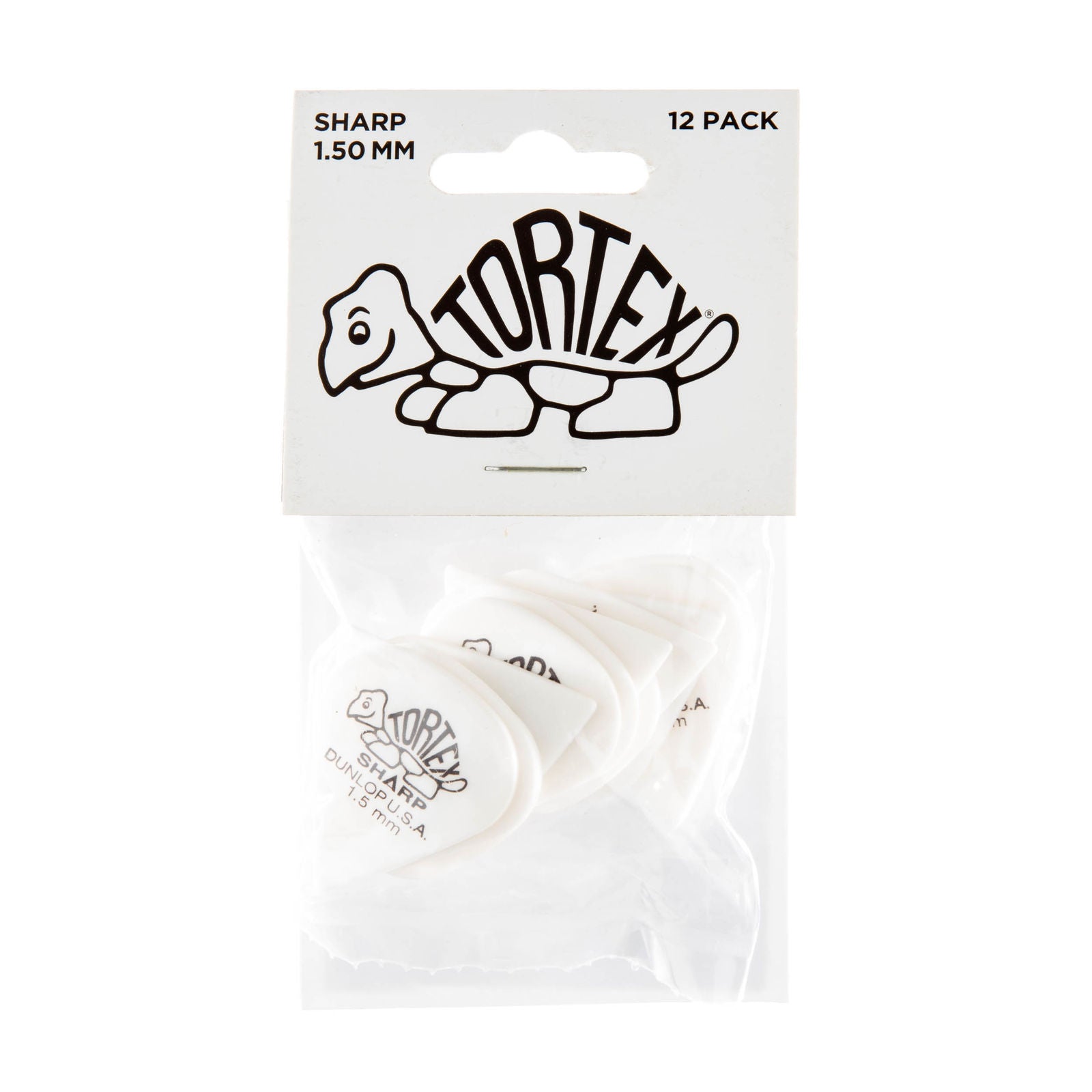 Dunlop Tortex® Sharp Picks - 1.50mm - Bag Of 12 Picks