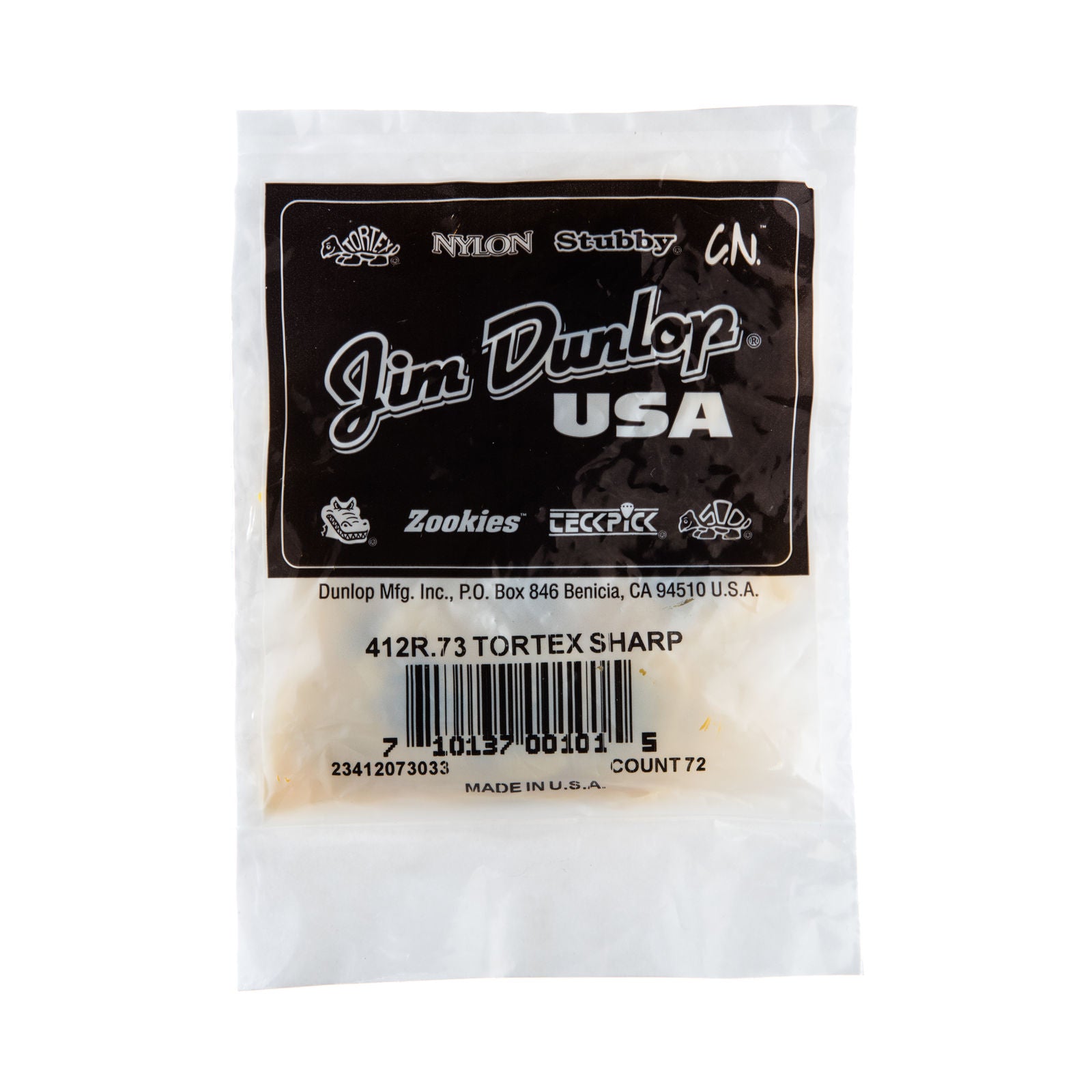 Dunlop Tortex® Sharp Picks - .73mm - Bag Of 72 Picks