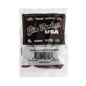 Dunlop Tortex® Fin Picks - 1.14mm - Bag Of 72 Picks