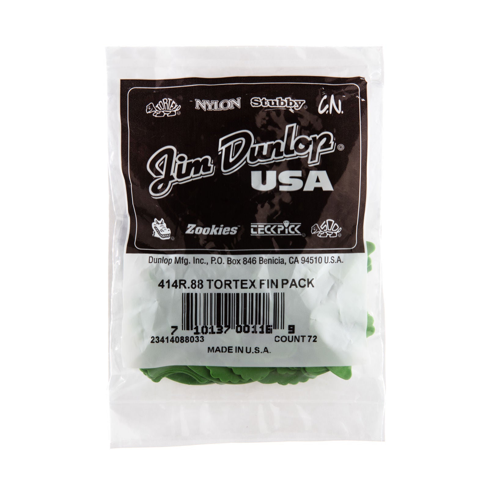 Dunlop Tortex® Fin Picks - .88mm - Bag Of 72 Picks