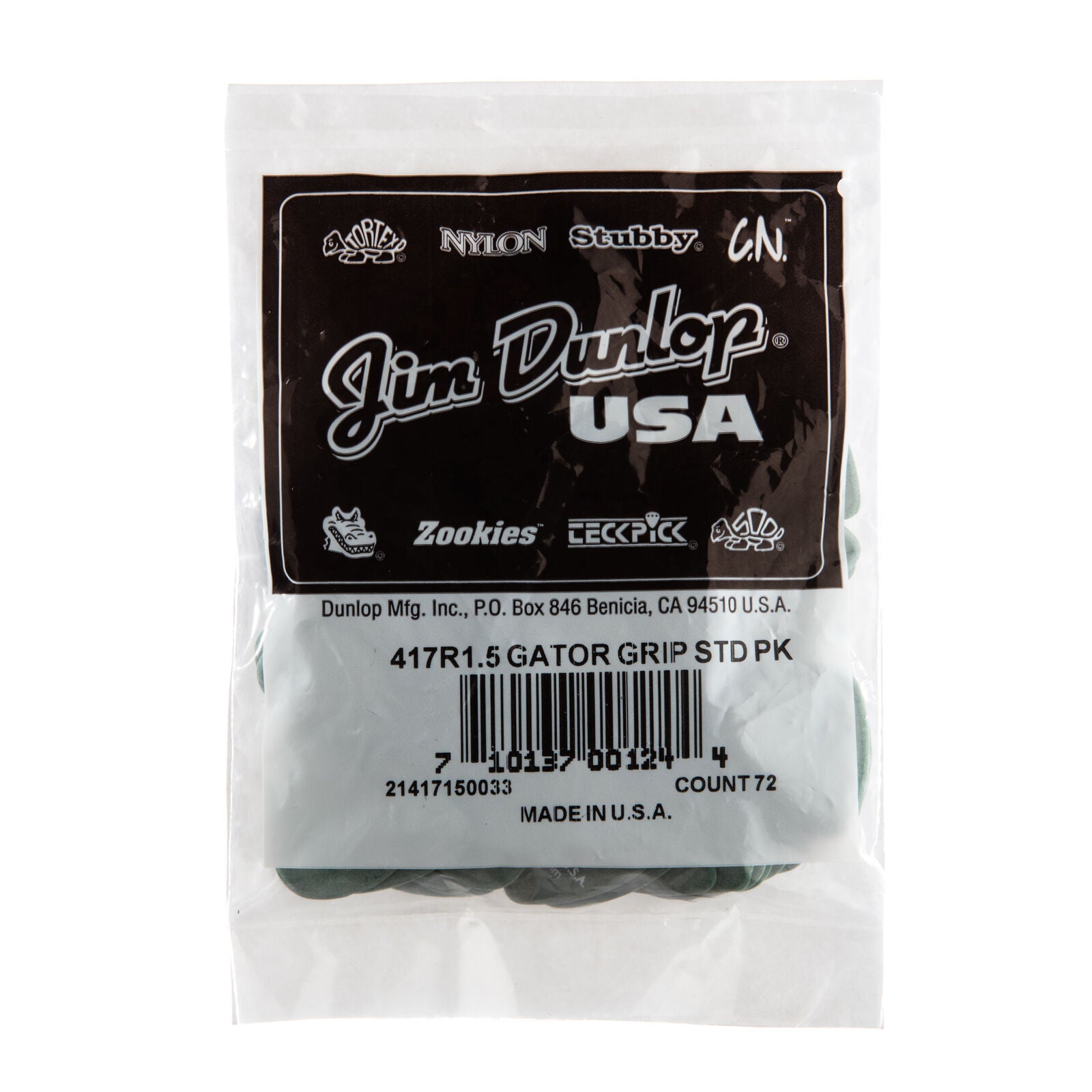 Dunlop Gator Grip® Picks - 1.50mm - Bag Of 72 Picks