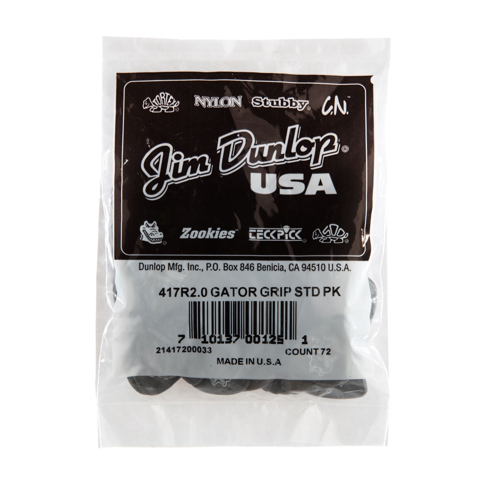 Dunlop Gator Grip® Picks - 2.00mm - Bag Of 72 Picks