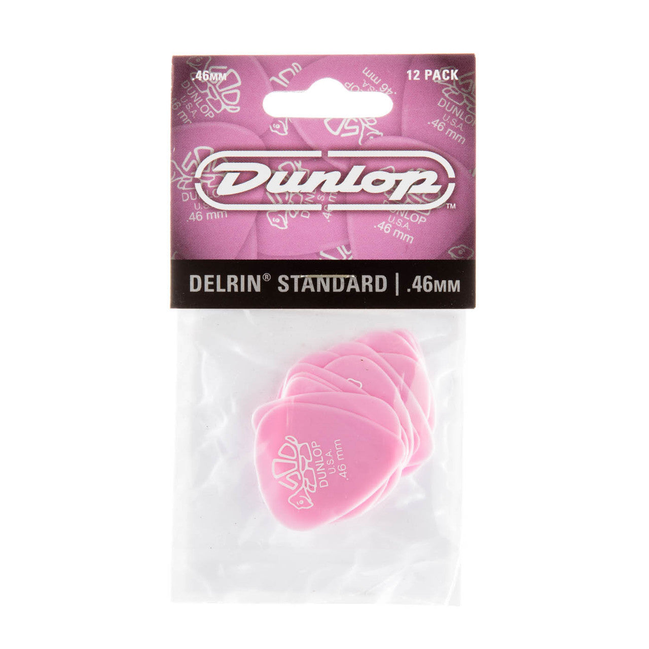Dunlop Delrin 500 Guitar Pick - .46mm - Pack Of 12 Picks