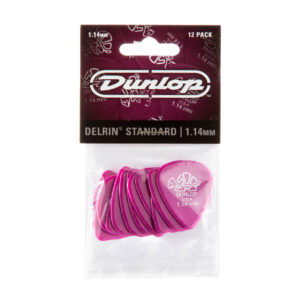 Dunlop Delrin 500 Guitar Picks - 1.14mm - Pack Of 12 Picks