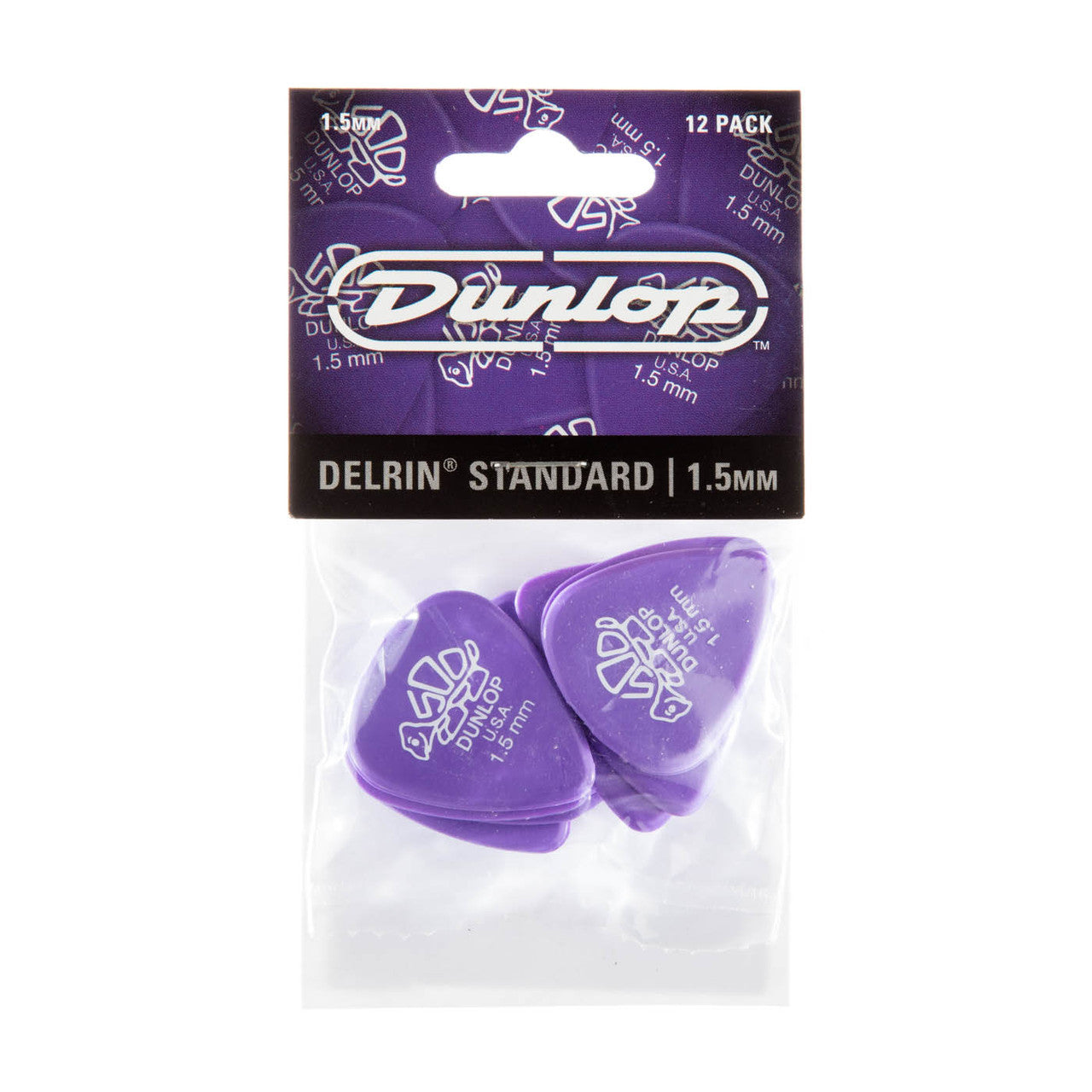 Dunlop Delrin 500 Guitar Picks - 1.50mm - Pack Of 12 Picks