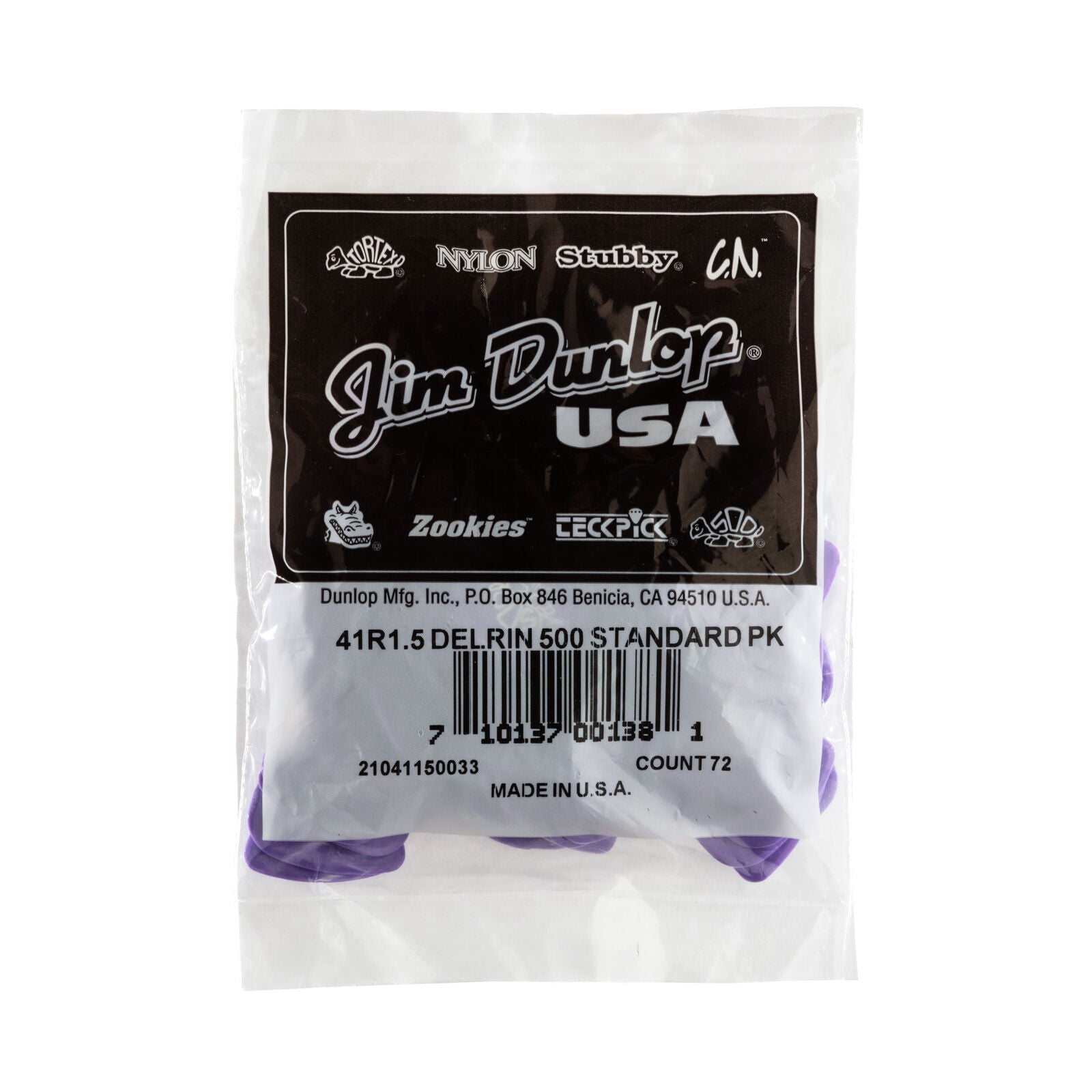 Dunlop Delrin 500 Guitar Picks - 1.50mm - Bag Of 72 Picks