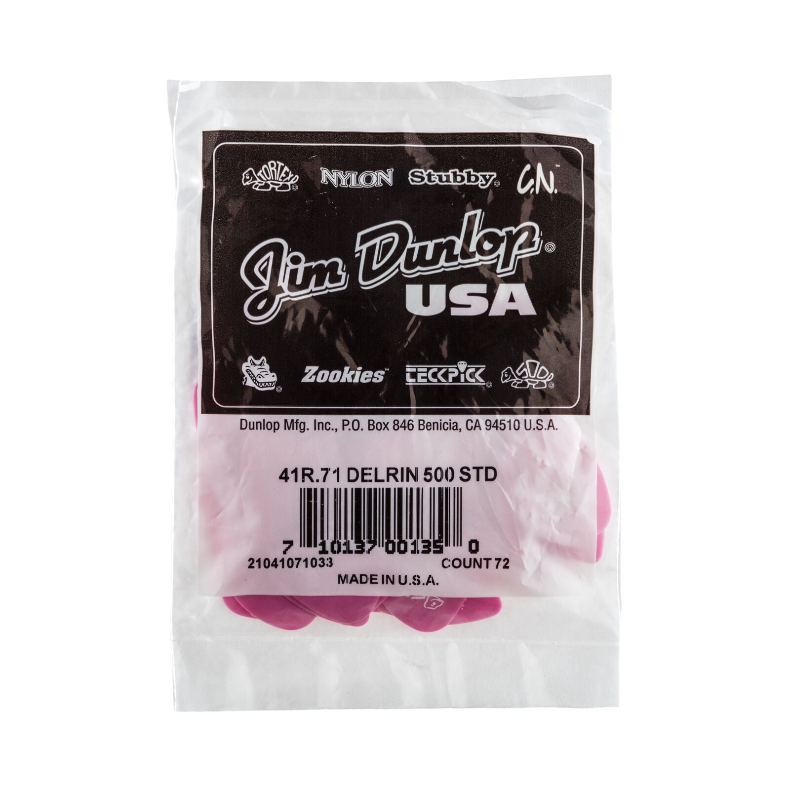 Dunlop Delrin 500 Guitar Picks - .71mm - Bag Of 72 Picks