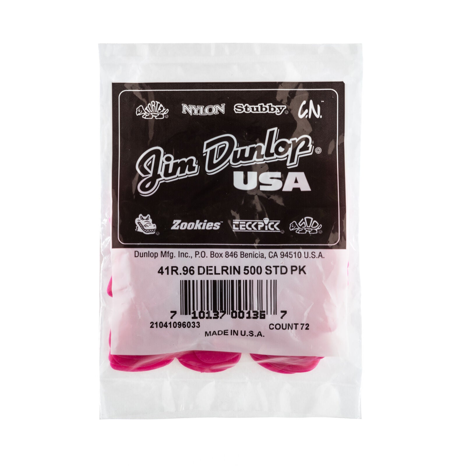 Dunlop Delrin 500 Guitar Picks - .96mm - Bag Of 72 Picks