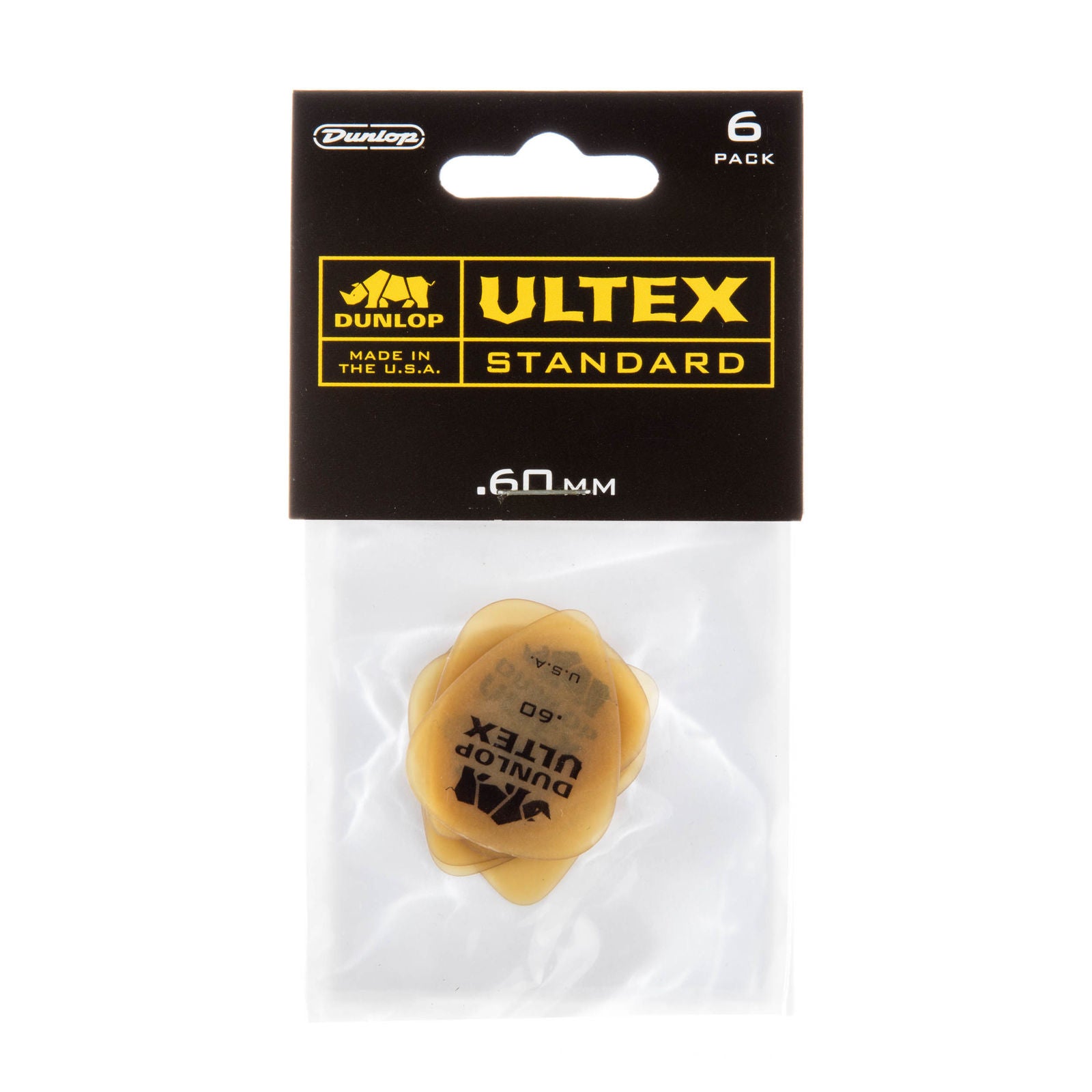 Dunlop Ultex® Standard Picks - .60mm - Pack Of 6 Picks