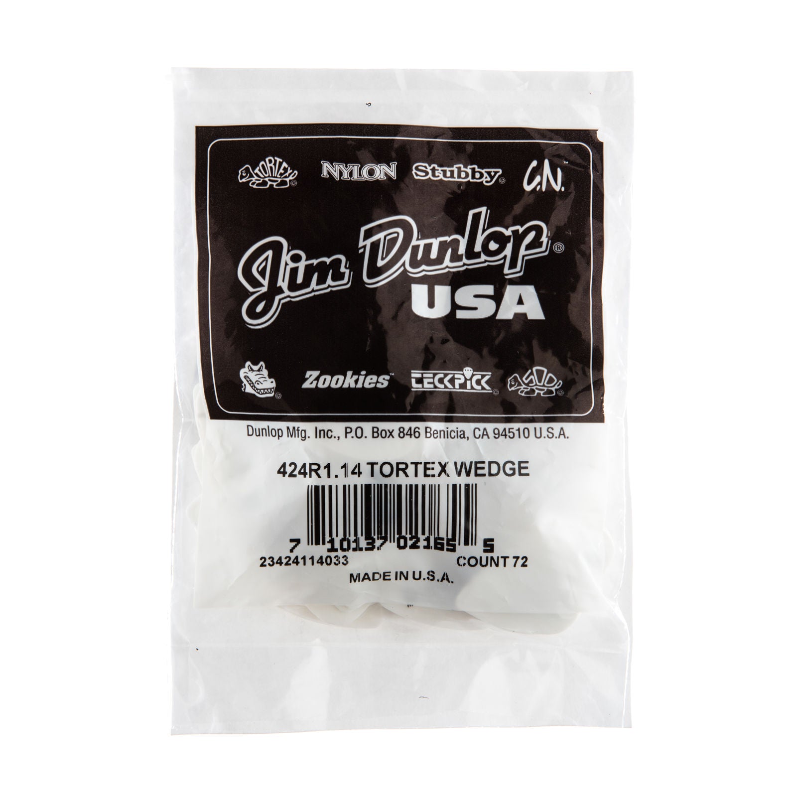 Dunlop Tortex® Wedge Picks - 1.14mm - Bag Of 72 Picks