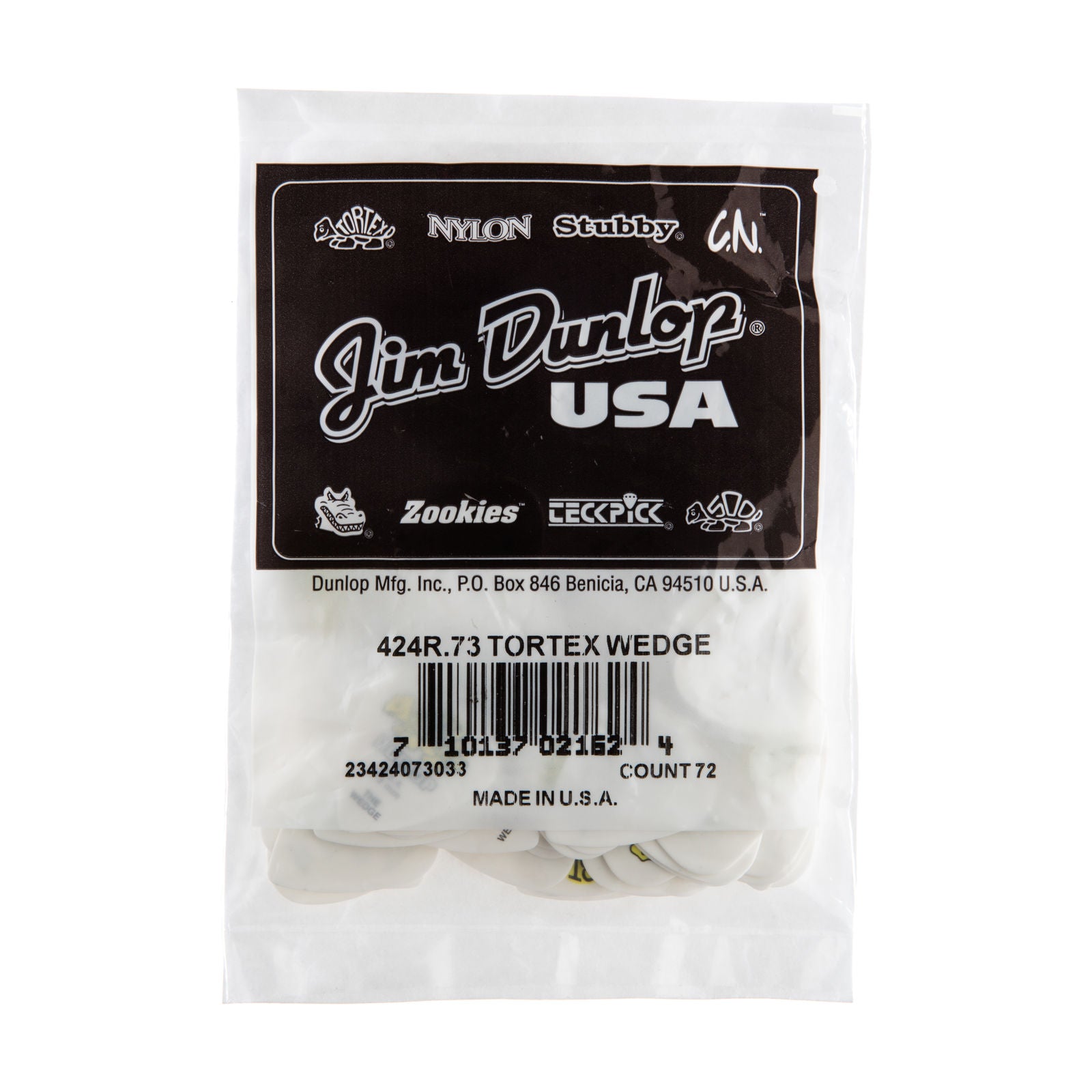 Dunlop Tortex® Wedge Picks - .73mm - Bag Of 72 Picks