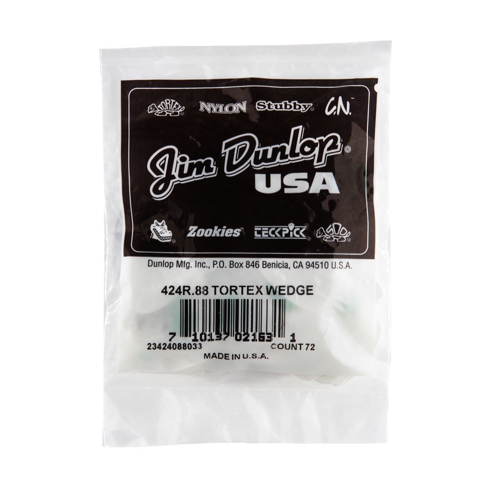 Dunlop Tortex® Wedge Picks - .88mm - Bag Of 72 Picks