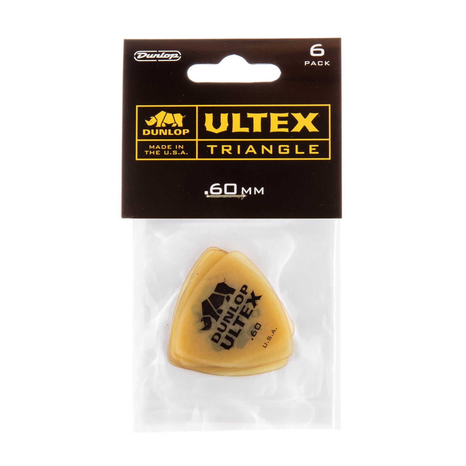 Dunlop Ultex® Triangle Picks - .60mm - Pack Of 6 Picks