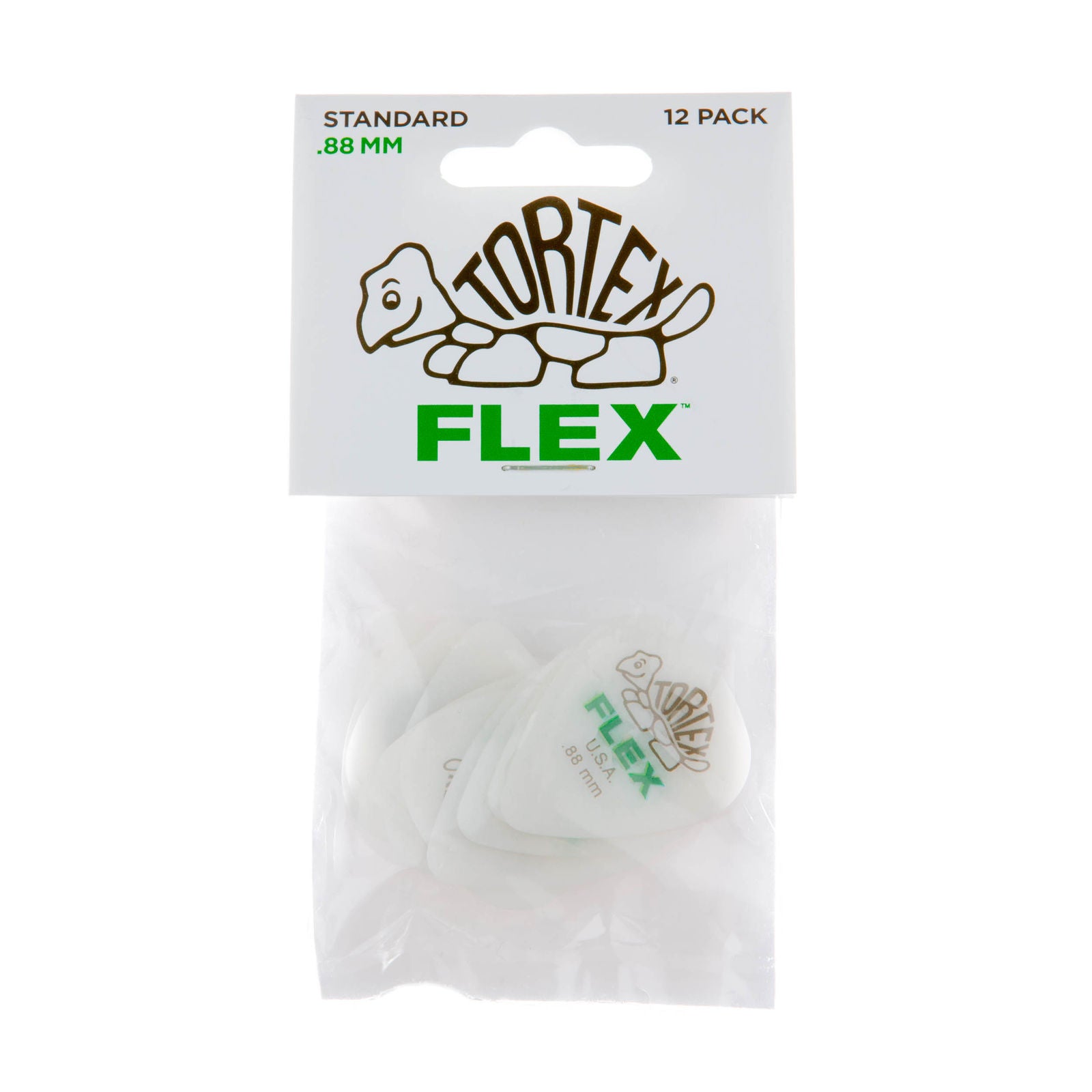 Dunlop Tortex® Flex™ Standard Picks - .88mm - Pack Of 12 Picks