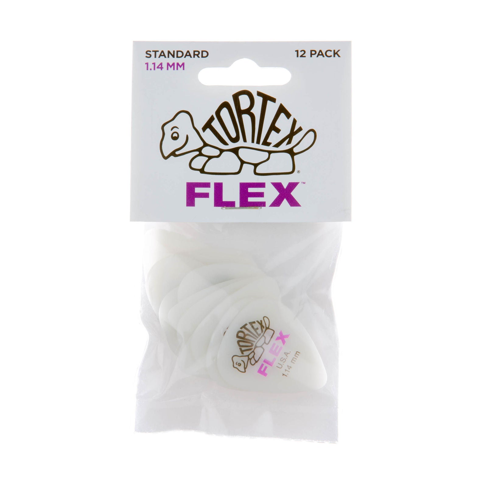 Dunlop Tortex® Flex™ Standard Picks - 1.14mm - Pack Of 12 Picks