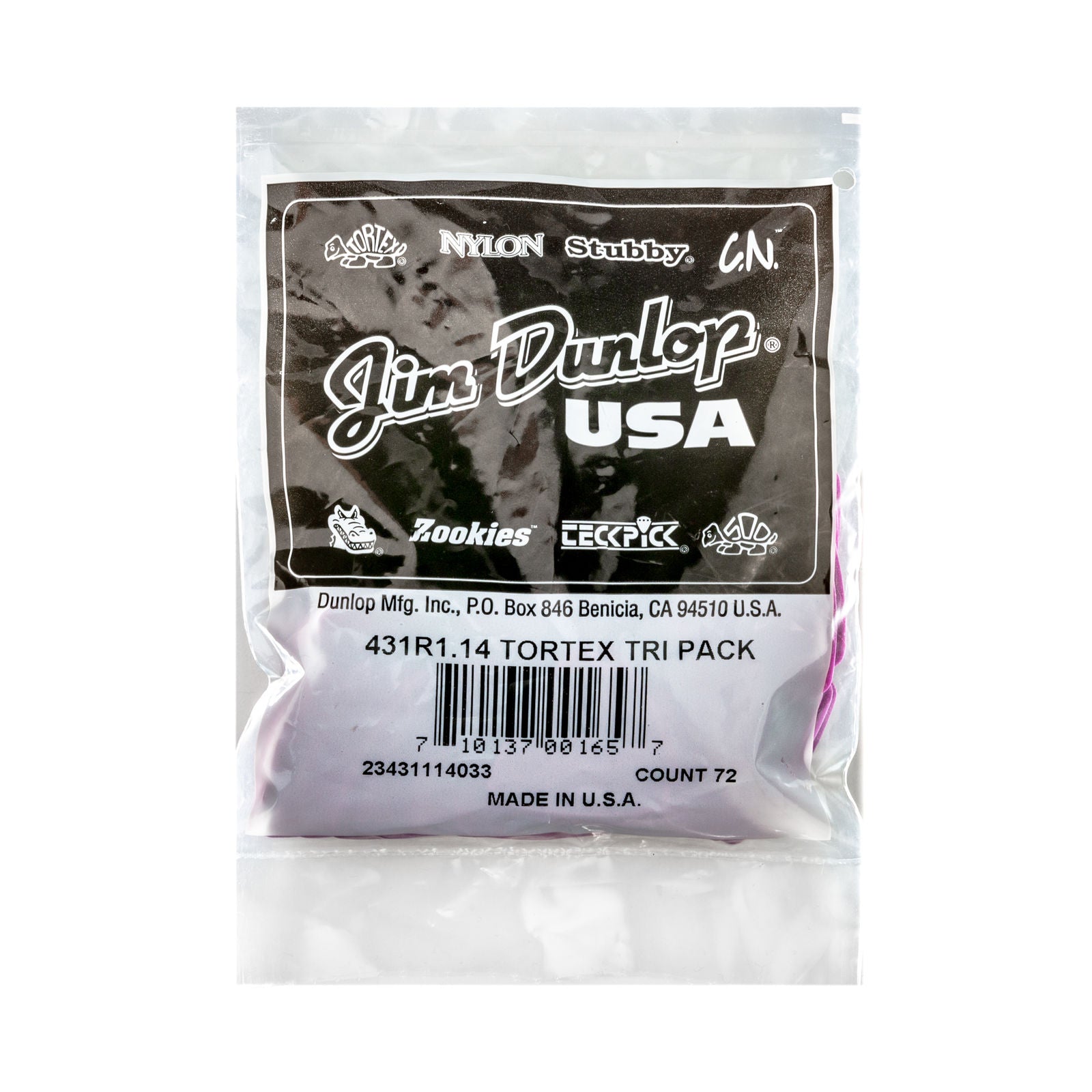 Dunlop Tortex® Triangle Pick - 1.14mm - Bag Of 72 Picks