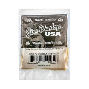 Dunlop Tortex® Triangle Picks - .73mm - Bag Of 72 Picks