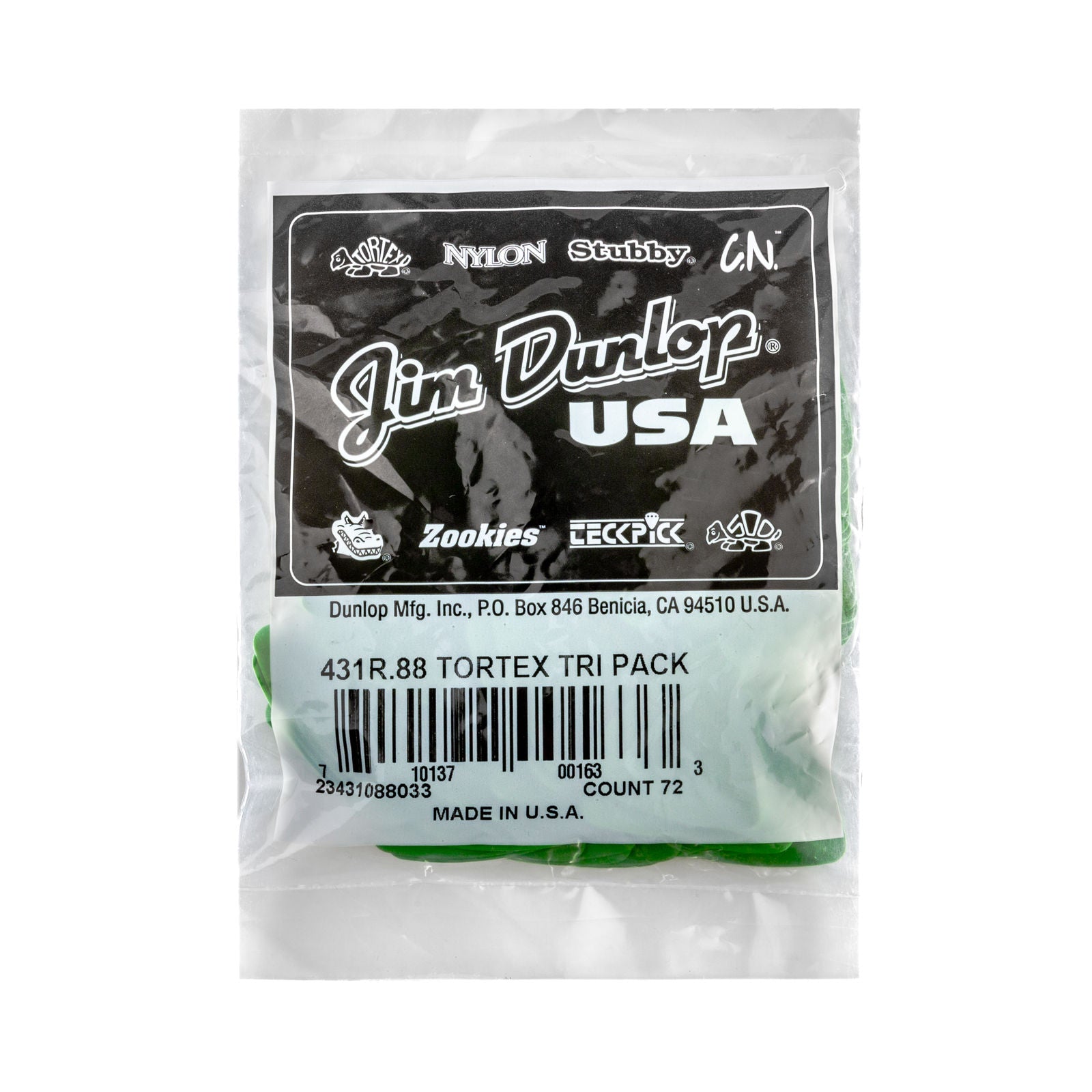 Dunlop Tortex® Triangle Picks - .88mm - Bag Of 72 Picks