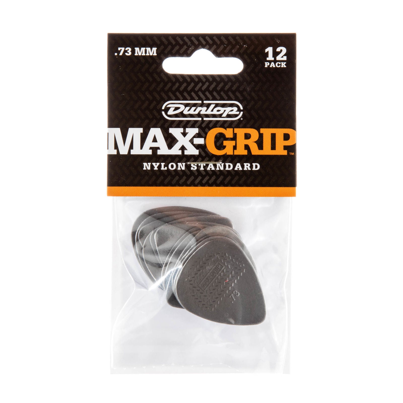 Dunlop Max-Grip® Nylon Standard Picks - .73mm - Pack Of 12 Picks