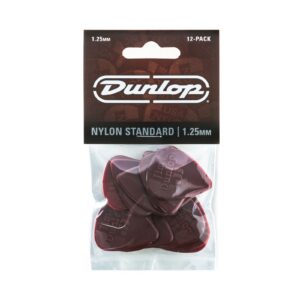 Dunlop Nylon Standard Picks - 1.25mm - Pack Of 12 Picks