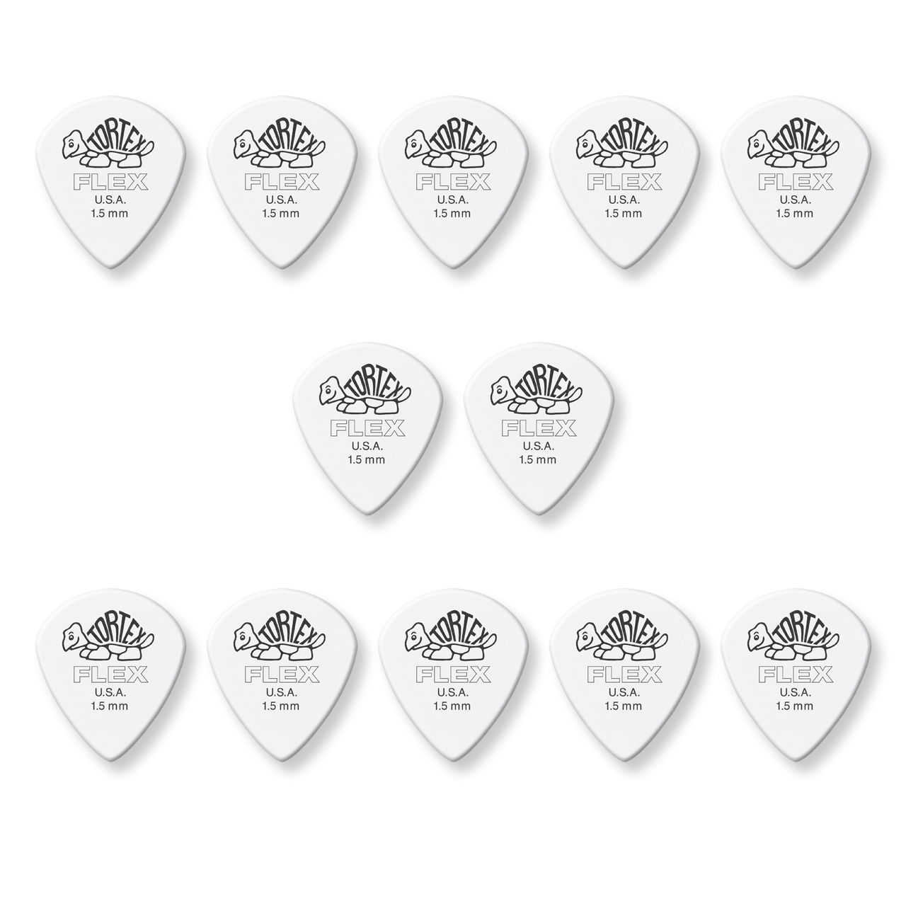 Dunlop Tortex® Flex™ Jazz III Picks - 1.50mm - Pack Of 12 Picks