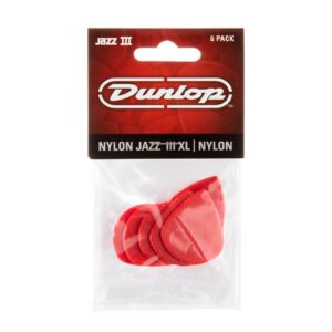 Dunlop Jazz III XL Nylon Picks - 1.38mm - Pack Of 6 Picks