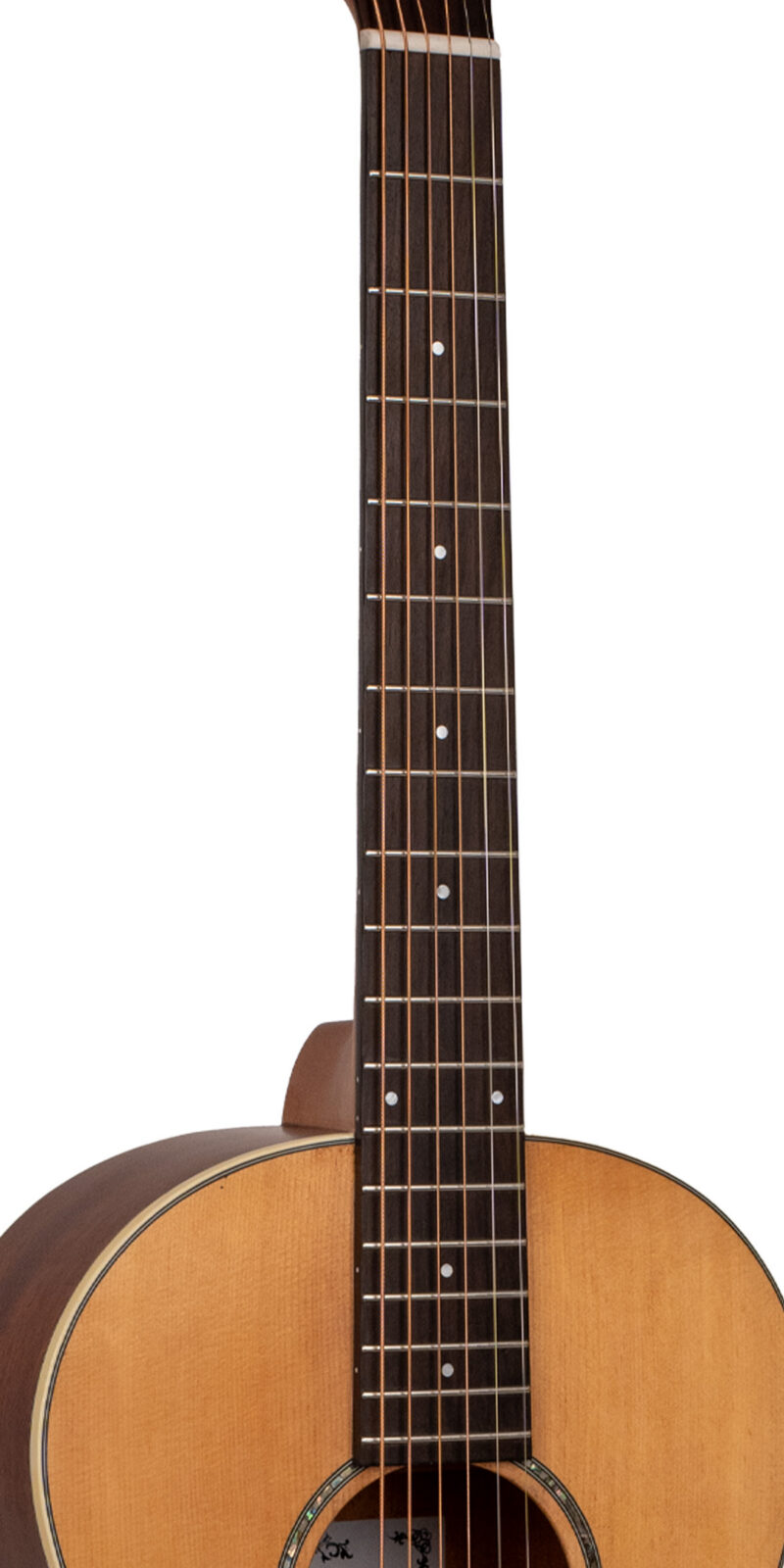 The Parlor: Acoustic-Electric All Solid Wood Guitar with Bag - Satin Natural - Image 4