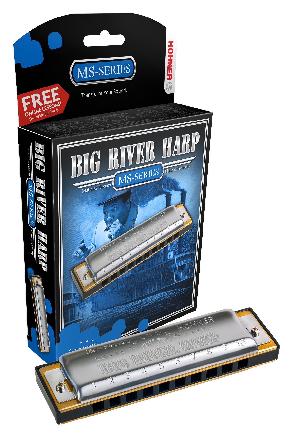 Hohner Big River Harmonica, Key Of D
