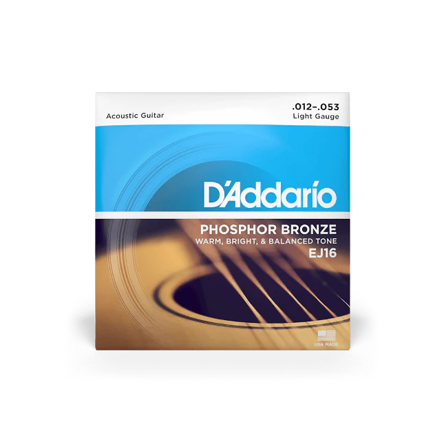 D'Addario Light Phosphor Bronze Strings EJ16