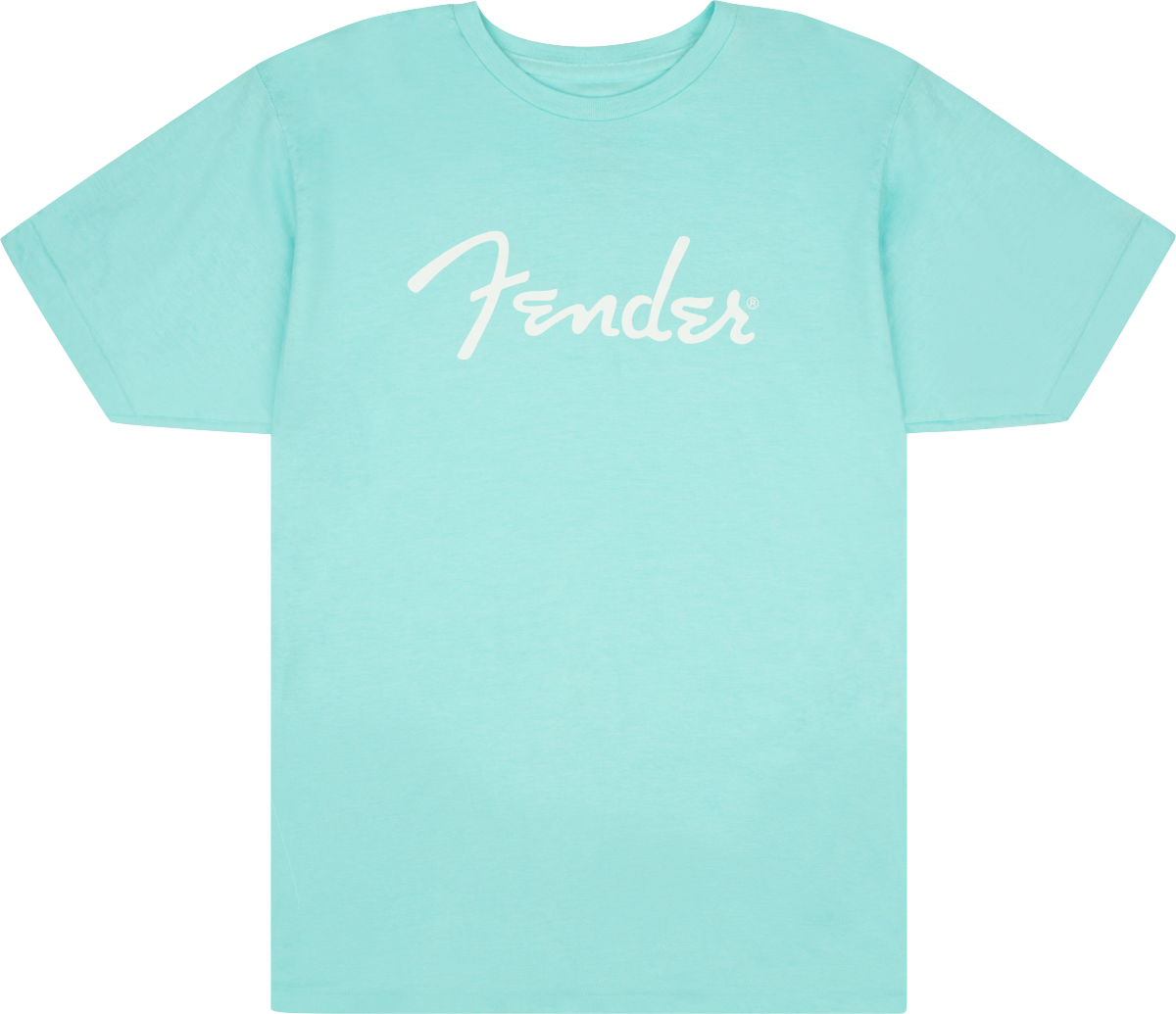 Fender® Spaghetti Logo T-Shirt Daphne Blue — L