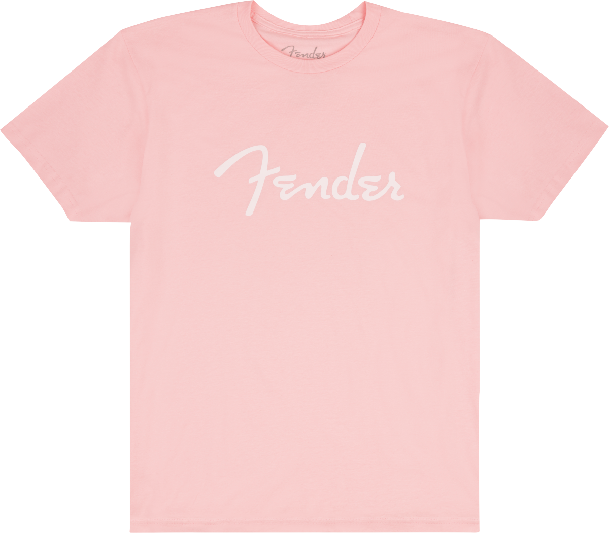 Fender® Spaghetti Logo T-Shirt Shell Pink — L