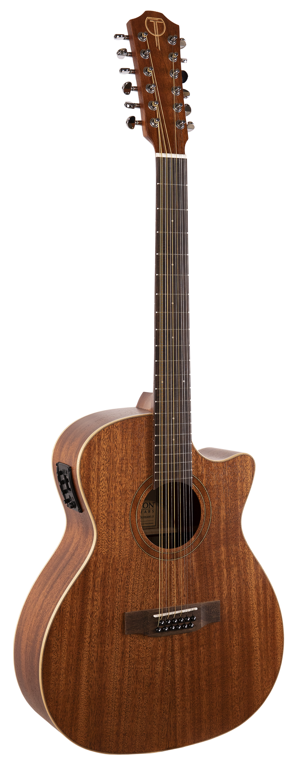 Teton STA103CENT-12-OP 12-String Auditorium Acoustic Guitar - Solid Top - All Mahogany - With EQ